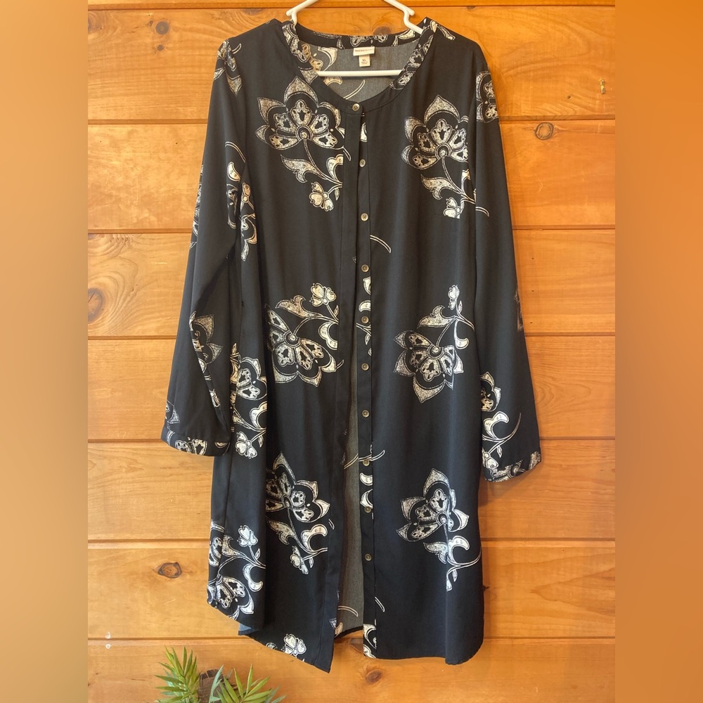 Merona Women’s Floral Print Knee Length Shirt Dress